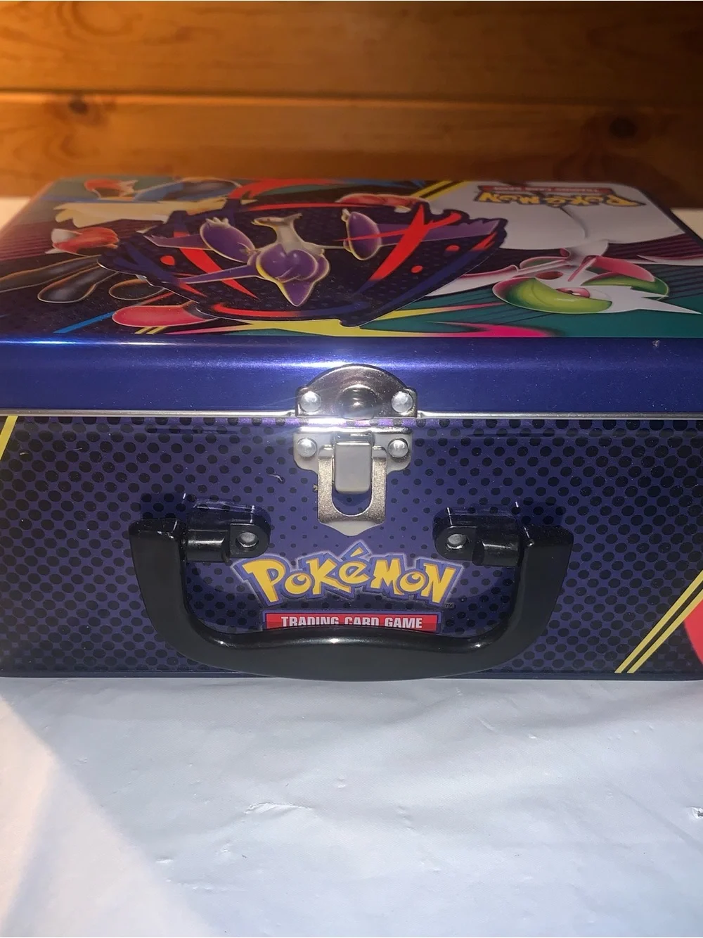 Pokemon Tin Lunchbox - Blue, Purple, Red, Yellow, Green